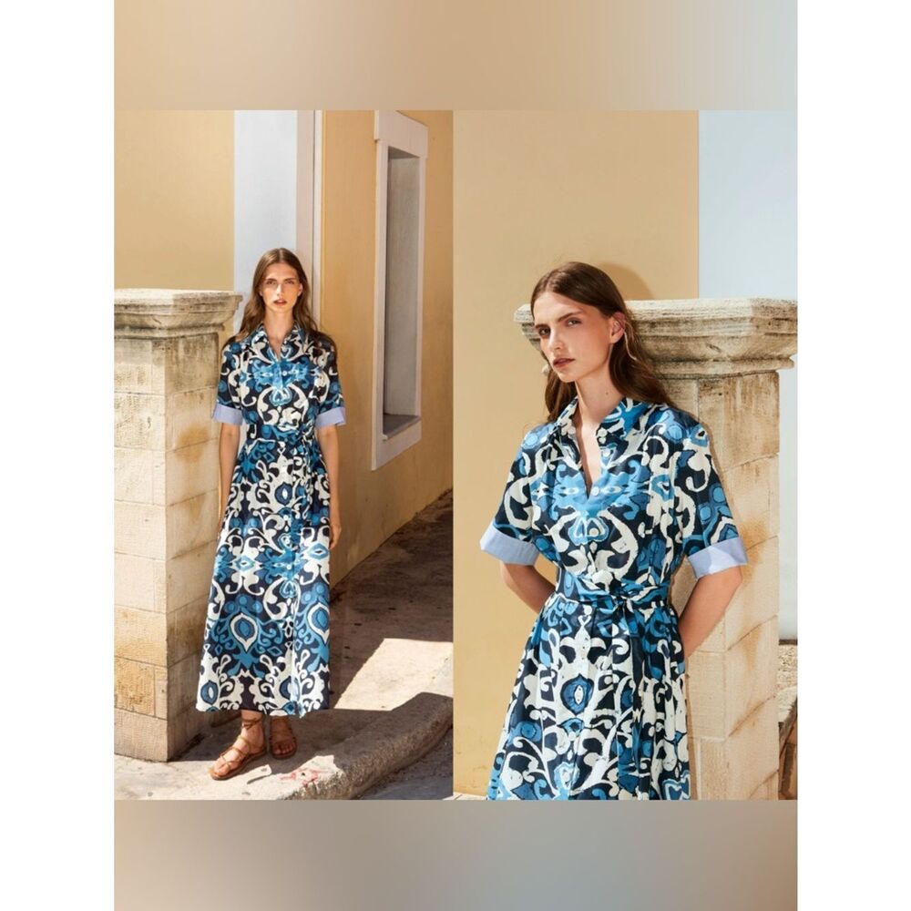 NWT EVI GRINTELA Valerie Midi Short sleeve dress